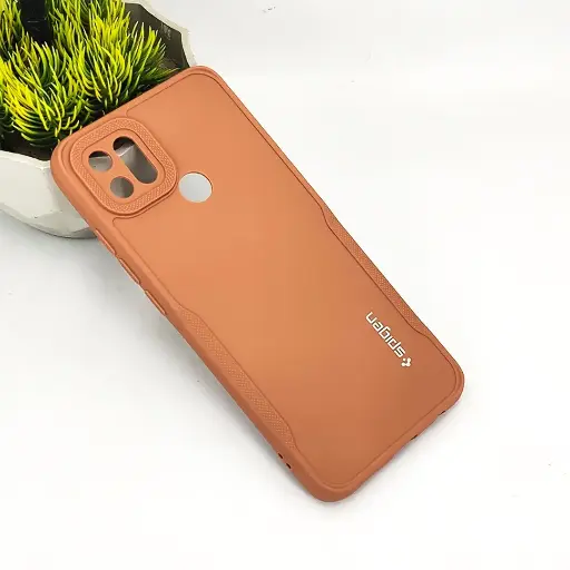 [PO14BOA15-71-13] Oppo A15|A15S Spigen Soft Silicone Back Case (Brown)
