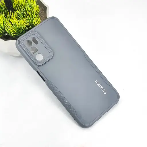 [PO14BOA16-71-9] Oppo A16 Spigen Soft Silicone Back Case (Gray)