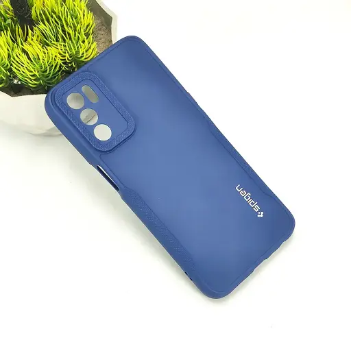 [PO14BOA16-71-17] Oppo A16 Spigen Soft Silicone Back Case (Navy Blue)