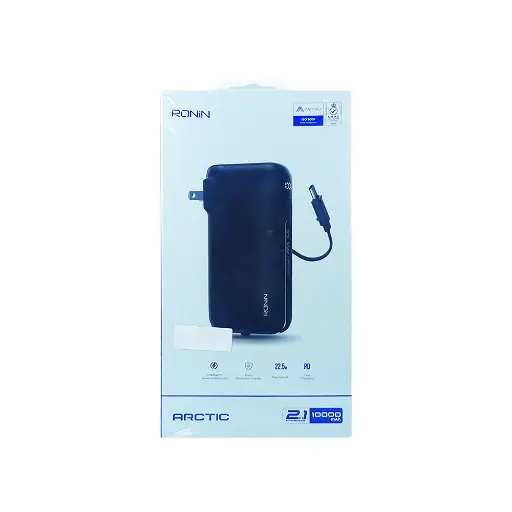 [PB10RN-3] Ronin R-4050 10000MAH Power Bank 22.5W Fast Charging Direct AC Charging  Digital Display With Type C Cable