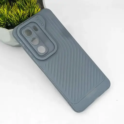 [PO14BIHOT50PRPL-12-9] Infinix Hot 50 Pro Plus GEAR 4 Luxuary Carbon Texture Soft Silicone Back Case (Gray) 