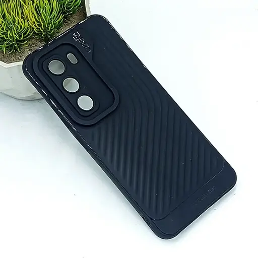 [PO14BIHOT50PRPL-12-2] Infinix Hot 50 Pro Plus GEAR 4 Luxuary Carbon Texture Soft Silicone Back Case (Black)