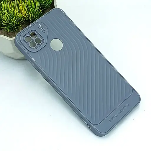 [PO14BMI9C-12-9] Xiaomi Redmi 9C|10A GEAR 4 Luxuary Carbon Texture Soft Silicone Back Case (Gray)
