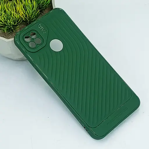 [PO14BMI9C-12-11] Xiaomi Redmi 9C|10A GEAR 4 Luxuary Carbon Texture Soft Silicone Back Case (Green)