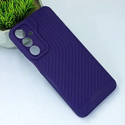 [PO14BSA16-12-12] Samsung Galaxy A16 4G|5G GEAR 4 Luxuary Carbon Texture Soft Silicone Back Case (Purple)