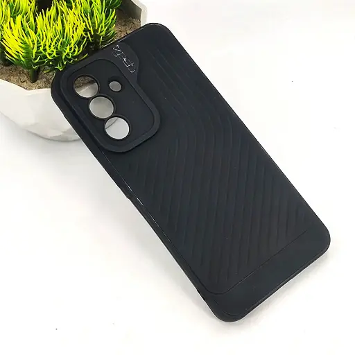 [PO14BSA56-12-2] Samsung Galaxy A36|A56 5G GEAR 4 Luxuary Carbon Texture Soft Silicone Back Case (Black)