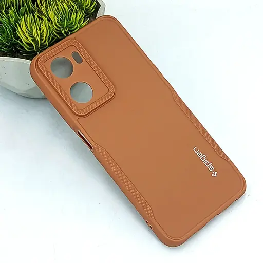 [PO14BOA57 4G-71-13] Oppo A57 4G|A77 4G|1+Nord N20 SE|A77S|A57S 4G|A57E 4G  Spigen Soft Silicone Back Case (Brown)