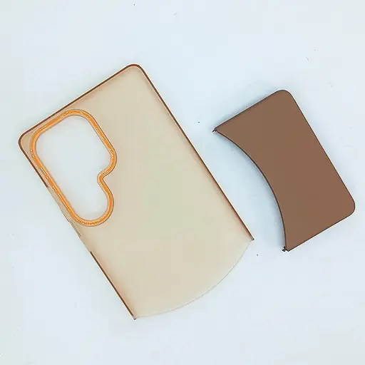 [PO6BSS24U-14-42] Samsung Galaxy S24 Ultra 2 In One Matte 2 Sided Transparent Back Case (Desert Titanium)