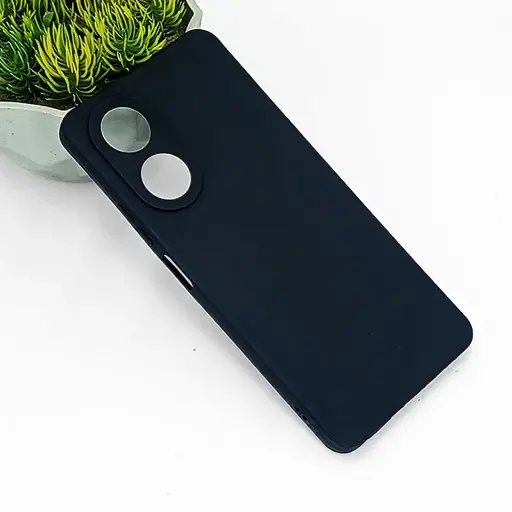 [PO4BOA58-4-2] Oppo A58 4G Matte Soft Silicone Paper Back Case (Black)