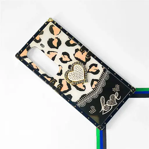 [PO60BIHOT50PRPL-5-1] Infinix Hot 50 Pro Plus 4G Ladies Luxury LV Case With Back Ring (White)