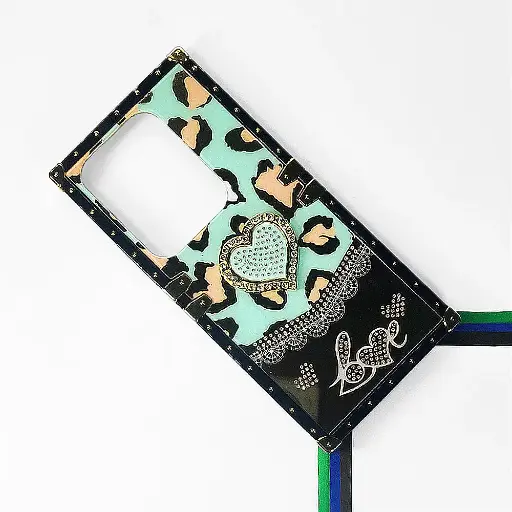 [PO60BIZRO30-5-14] Infinix Zero 30 4G Ladies Luxury LV Case With Back Ring (Sea Green)