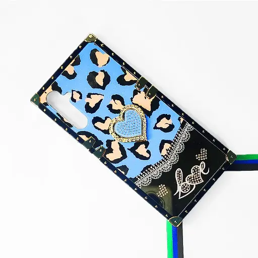 [PO60BSA05S-5-16] Samsung Galaxy A05s Luxury LV Case With Back Ring (Sky Blue)