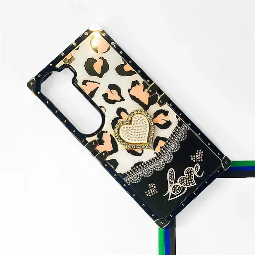 [PO60BVIY200-5-1] Vivo Y200 4G|V40 Lite|Y300 5G Ladies Luxury LV Case With Back Ring (White)