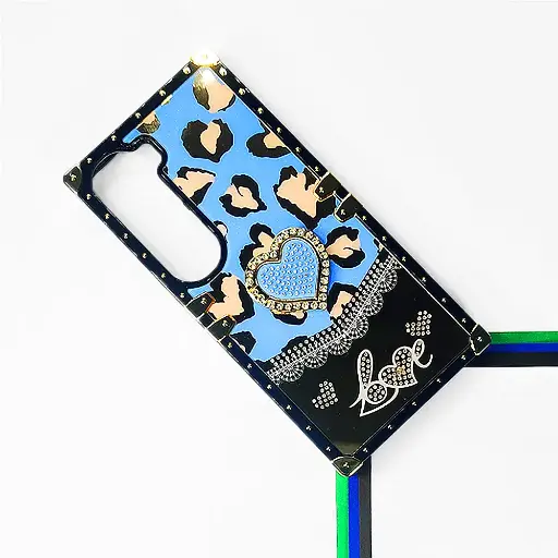 [PO60BVIY200-5-16] Vivo Y200 4G|V40 Lite|Y300 5G Ladies Luxury LV Case With Back Ring (Sky Blue)