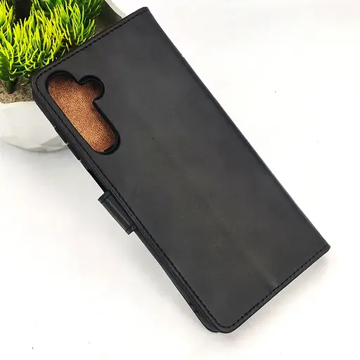 [PO42FBSA16-4-2] Samsung Galaxy A16 4G|5G NMT Premium Luxuary Leather Book Case (Black)