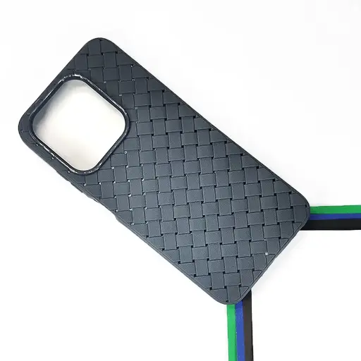 [PO14BIHOT50I-52-9] Infinix Hot 50i|Smart 9|Smart 9 HD|Tecno Spark Go 1|Pop 9 Woven With Leather Feel Soft Silicone Back Case (Gray)