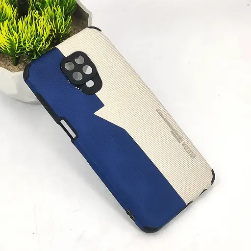 [PO18BMINOT9S-3-17] Xiaomi Redmi Note 9S|Note 9 Pro Huida Dual Leather Back Case (Navy Blue)