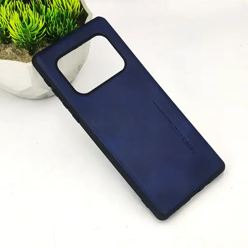 [PO18BAQUSR6-1-17] Sharp AQUOS R6 X-Level Luxuary Leather Back Case (Navy Blue)
