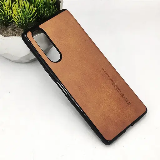 [PO32BXPR5-2-5] Sony Xperia 5 X-Level Luxuary Leather Back Case (Golden) 