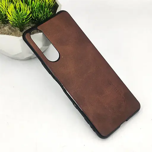[PO18BSXPR5MRKII-1-34] Sony Xperia 5 Mark ii Level Luxuary Leather Back Case (Dark Brown)