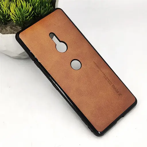 [PO32BSXPRXZ3-5-5] Sony Xperia XZ3 X-Level Luxuary Leather Back Case (Golden)