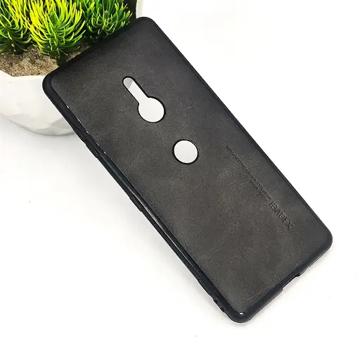 [PO32BSXPRXZ3-5-2] Sony Xperia XZ3 X-Level Luxuary Leather Back Case (Black)