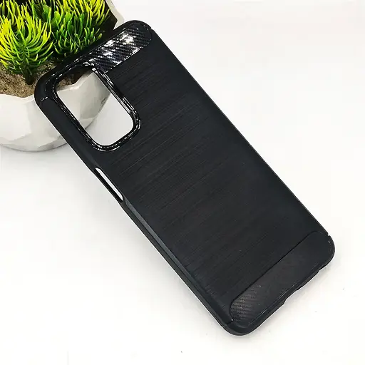 [PO4B1PLNRDN200-6-2] One Plus Nord N200 Carbon Fiber Soft Silicone Back Case (Black)  