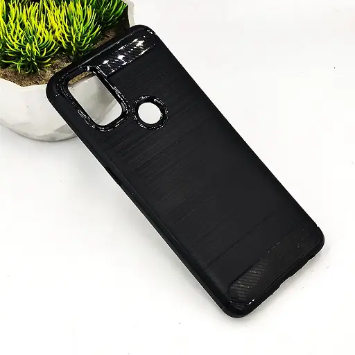 [PO4B1PLNRDN10-6-2] One Plus Nord N10 5G Carbon Fiber Soft Silicone Back Case (Black)