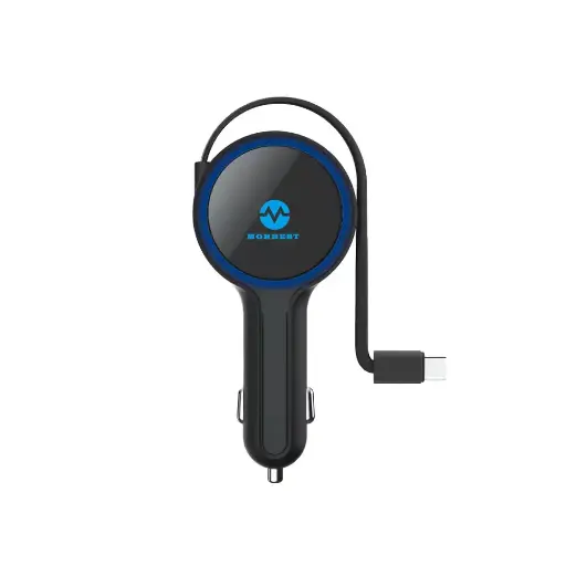 [C2C1A1TAAR-1] Taar Morbest  48W Fast Car Charger 2 USB Ports With Built In Type C Cable