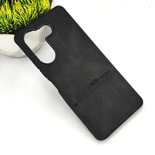 [PO42BTCMN20-9-2] Tecno Camon 20|Camon 20 Pro PULOKA Logo Luxuary Leather Back Case (Black)