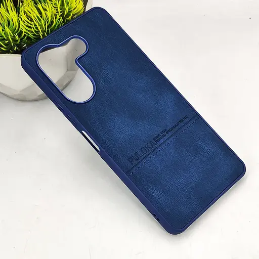 [PO42BTCMN20-9-17] Tecno Camon 20|Camon 20 Pro PULOKA Logo Luxuary Leather Back Case (Navy Blue)