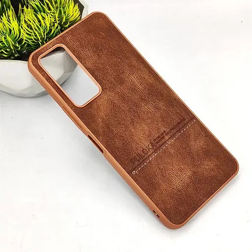 [PO42BTCMN18T-9-13] Tecno Camon 18|Camon 18T|Camon 18P PULOKA Logo Luxuary Leather Back Case (Brown)