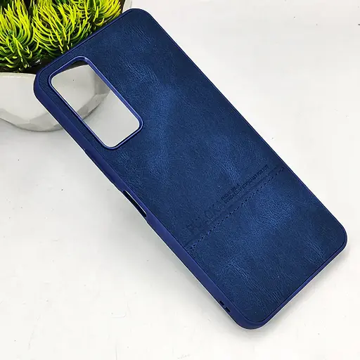 [PO42BTCMN18T-9-17] Tecno Camon 18|Camon 18T|Camon 18P PULOKA Logo Luxuary Leather Back Case (Navy Blue)