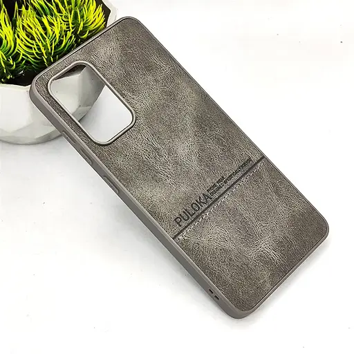 [PO42BSA52-9-36] Samsung Galaxy A52|A52s|A52 5G PULOKA Logo Luxuary Leather Back Case (Natural Titanium)