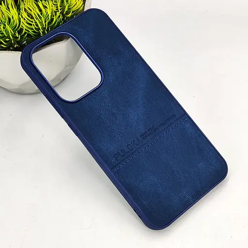 [PO42BORNO13 5G-9-17] Oppo Reno 13 5G PULOKA Logo Luxuary Leather Back Case (Navy Blue)