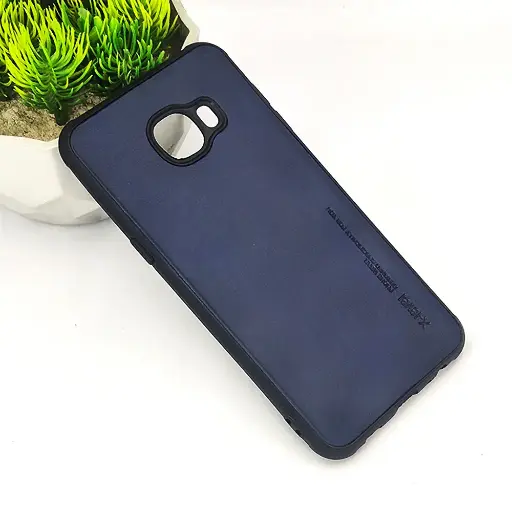 [PO18BSC5PR-1-17] Samsng C5/C5 Pro X-Level Leather Case Mobile Pouch (Navy Blue) 