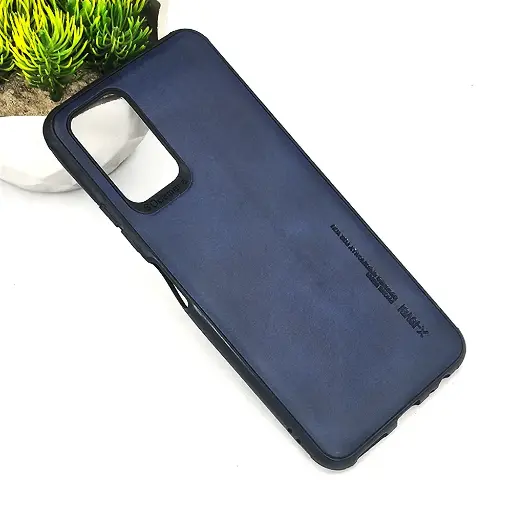 [PO18BINOT8I-1-17] Infinix Note 8i X-Level Leather Case Mobile Pouch (Navy Blue)