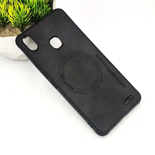 [PO18BISMRT2HD-2-2] Infinix Smart 2 HD Magsafe Logo X-Level Luxuary Leather Back Case (Black)