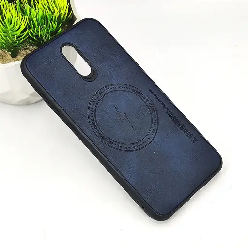 [PO18BNK2.3-2-17] Nokia 2.3 Magsafe Logo X-Level Luxuary Leather Back Case (Navy Blue) 