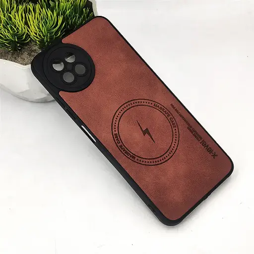 [PO18BITS23-2-13] iTel S23 4G Magsafe Logo X-Level Luxuary Leather Back Case (Brown)
