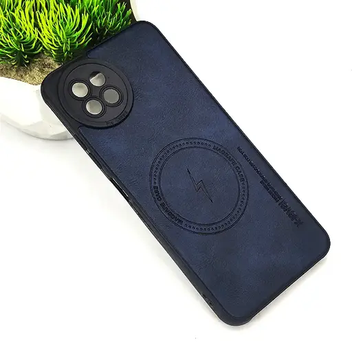[PO18BITS23-2-17] iTel S23 4G Magsafe Logo X-Level Luxuary Leather Back Case (Navy Blue)