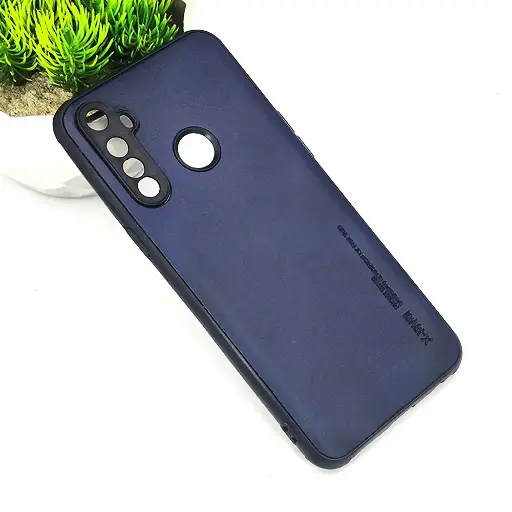 [PO18BORELME5-1-17] Oppo Realme 5|5i|5s|6I|C3 X-Level Luxuary Leather Back Case (Navy Blue)