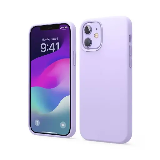 [PO23BIP12PR-1-29] iPhone 12 Pro|iPhone 12 Official Soft Silky Back Case (Light Purple)