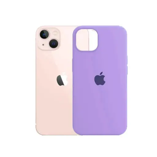 [PO23BIP15PL-1-29] iPhone 15 Plus|iPhone 14 Plus Original Official Soft Silicone Back Case (Light Purple)
