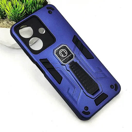 [PO39BORELMEC61-2-17] Oppo Realme Note 60/C61/C63  Armour With Stand Back Case (Navy Blue)