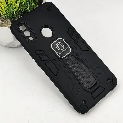 [PO39BHUNOV3I-2-2] Huawei Nova 3i Armour With Stand Back Case (Black)