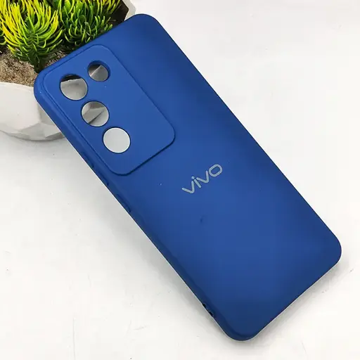 [PO23BVIY100-3-3] Vivo Y100|Y200E|V30 Lite 5G Official Soft Silky Back Case (Blue)