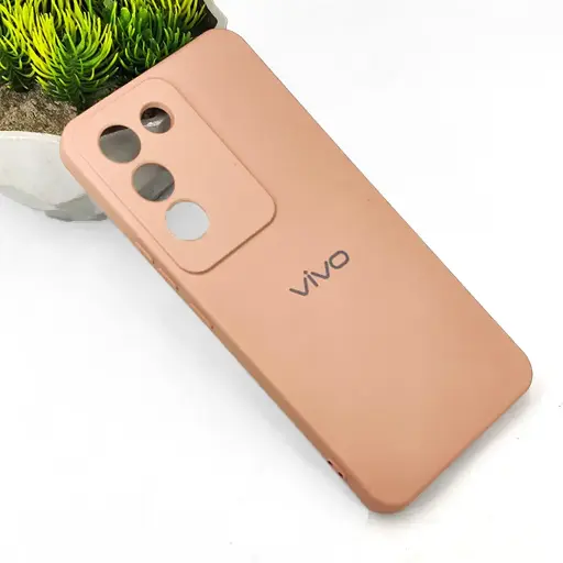 [PO23BVIY100-3-42] Vivo Y100|Y200E|V30 Lite 5G Official Soft Silky Back Case (Desert Titanium)