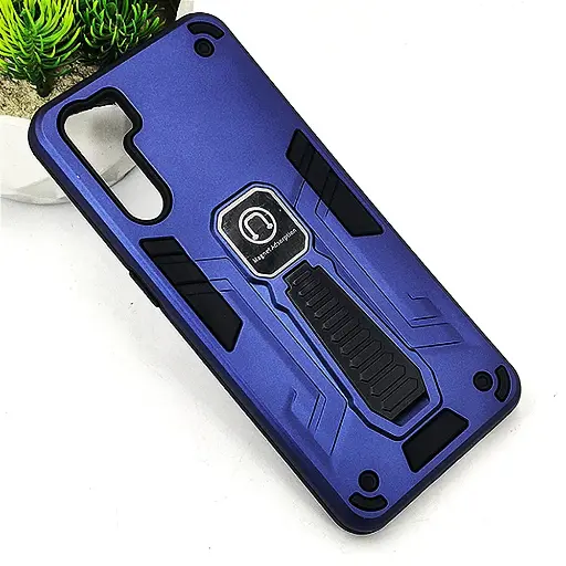 [PO39BOF15-2-17] Oppo F15/Reno 3 4G Armour With Stand Back Case (Navy Blue)