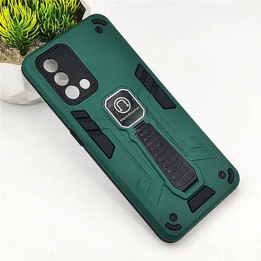 [PO39BOF19-2-11] Oppo F19 Armour With Stand Back Case (Green)